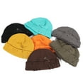 1PC Hat Brown Knitting Men And Women Outdoor Solid Color Hole Knitted