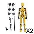 thumbnail image 1 of Figura De Acción Masculina Articulada Múltiple Impresa En 3D 2x Para Juego De Rol De Colección En Amarillo Y Negro, 1 of 10
