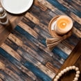 thumbnail image 4 of Vintage Wooden Table Runner, Farmhouse Retro Shabby Wood Washable Cotton Linen Table Runners 36 Inches Long, Dresser Scarf Runner for Nightstand/End Tables/Round Tables 13''x36'', 4 of 8