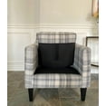 thumbnail image 4 of Gray Plaid Fabric Upholstered Bronte Accent Arm Chair Club Chair in Modern Living Room, Bedroom, Office Chair, 4 of 7