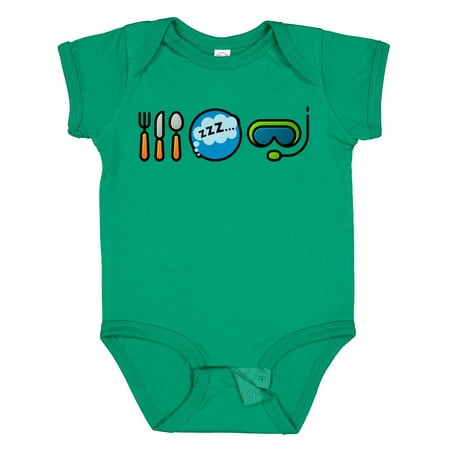 

Inktastic Diving Eat Sleep Scuba Mask Gift Baby Boy or Baby Girl Bodysuit