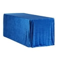 thumbnail image 1 of 1 Pc, Velvet 90"X156" Rectangular Tablecloth - Royal Blue for Wedding, Winter Wonderland Theme, Holiday Celebration, Birthday Party, 1 of 1
