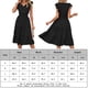 thumbnail image 2 of Vestidos midi Vestido de mujer de una línea sin mangas con cuello en V vestido largo suave para cóctel (negro S) Cgtredaw para Mujer Negro T XL, 2 of 6