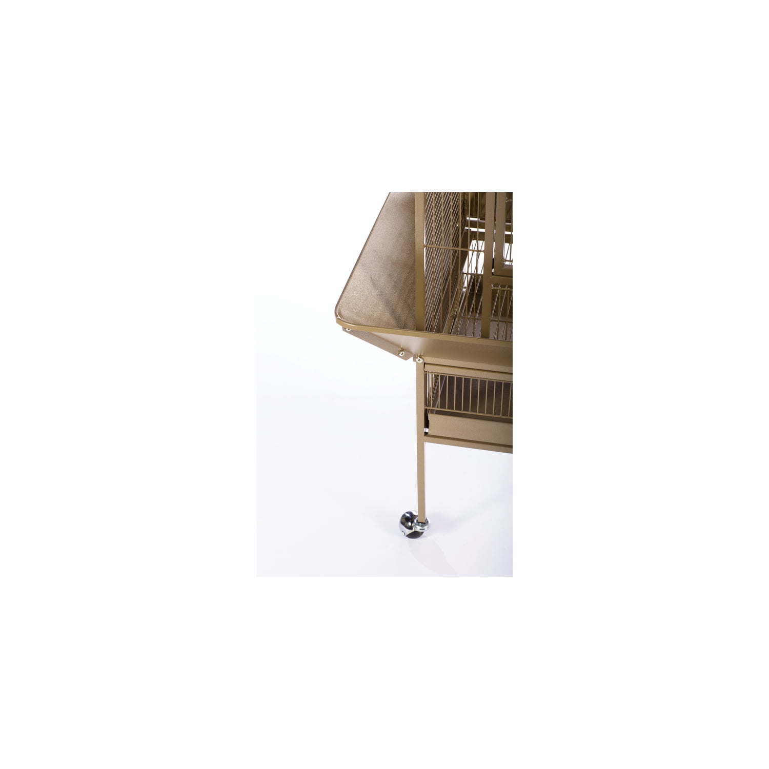 HomeStock Mid-Century Marvel Bird Cage with Retro-Inspired Design, Durable Construction, Spacious Interior, and Elegant Finish for Stylish-Color:Coco