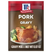 McCormick No Artificial Flavors Pork Gravy Seasoning Mix, 0.87 oz Packet