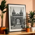 thumbnail image 3 of Soldiers & Sailors Memorial Arch, Hartford B&W - Hartford Connecticut Photography Architecture Black and White Cityscape Street Photography Vintage Bridge Black Framed Wall Art Print 5 x 7 inches, 3 of 8