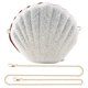 thumbnail image 1 of Mujer NiñAs Sirenita Seashell Monedero Bolsos de Hombro Cruzados Bolso de Noche con Cadena de Lentejuelas Brillantes,, 1 of 1