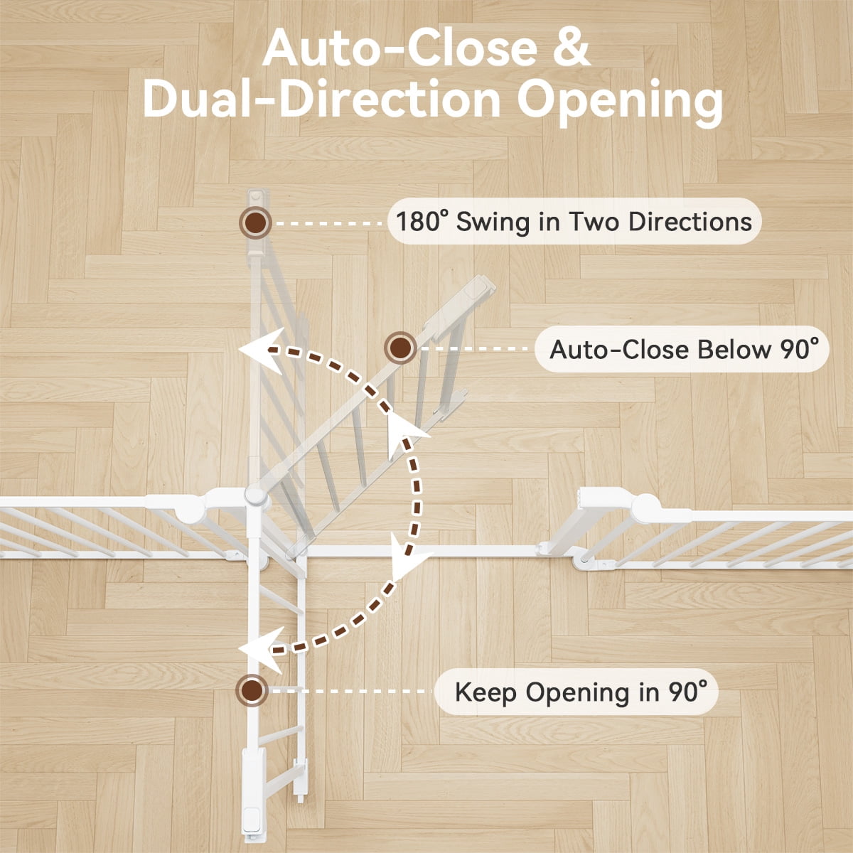 Pet Gates, DOMIPET Dog Playpen 5Panel 128" Extra Wide 30" Tall Fireplace Fence Playard, White