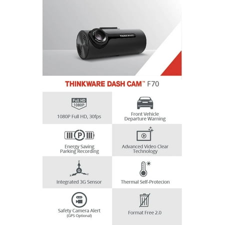 THINKWARE - F70 Dash Cam - Black