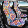 thumbnail image 4 of XYZCANDO Flowers Print Auto Seat Covers Soft Interior Decor Car Seat Covers car Front Seats SUV Front Seats, All-Season Anti-Slip Vehicle Cars, 4 of 10