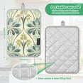 thumbnail image 6 of Yayeee Pot Holders Kitchen Heat Resistant with Pocket 7"x9.8" Cotton Oven Cooking Hot Pads, Beige Floral Pattern, 6 of 7