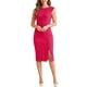 thumbnail image 1 of Vestido de tubo sin mangas para mujer Inspire Chic, vestido midi sólido XL en rosa intenso, 1 of 6