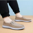 thumbnail image 6 of Men's Casual Slip On Sneakers Canvas Comfortable Breathable Outdoor Non-Slip Durable Shoes Brown 12 US, 6 of 7