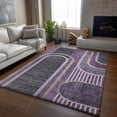 thumbnail image 6 of Addison Rugs Mayfield Washable Transitional Art Deco Purple Rectangle Rug, 3' x 5', 6 of 6