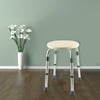 Adjustable Height Round Shower & Bath Bathroom Seat Stool Rust-resistant