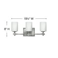 thumbnail image 3 of Hinkley Lighting 57553 Laurel 3 Light 19.5" Wide Bathroom Vanity Light - Nickel, 3 of 3