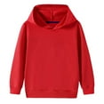 thumbnail image 5 of vdgthytj Unisex Kids 2 Piece Sweatsuits Hooded Sweatshirts and Jogger Pants Solid Fall Winter Athleisure Outfits(2-3 years,Red), 5 of 9
