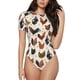 thumbnail image 1 of Balery Roosters and Chickens Body de cuello redondo de manga corta para mujer Tops de manga corta Tops básicos-Small, 1 of 7