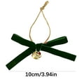 thumbnail image 3 of SLYNSHome 12Pcs Velvet Bows Christmas Tree Decorations,Mini Vintage Rustic Christmas Ribbon Bows Ornaments for Garland,Wreath,Gift - Green, 3 of 7