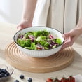 thumbnail image 3 of Malacasa Pasta Bowls, 34 oz Ceramic Salad Bowls Set of 4, Large Kitchen Bowls Set for Serving Soup, Pasta, Dinner, Microwave Dishwasher Safe, 3 of 10