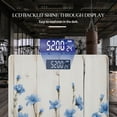 thumbnail image 3 of High Precision Body Weight Scale Smart Bathroom Scales with Large LCD Display(400lbs),Decorative for Bedroom-Blue Wildflowers On White Wooden Backdrop, 3 of 4
