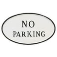 thumbnail image 2 of 8.5" x 13" Standard Oval No Parking Statement Plaque Sign - Green/Gold, 2 of 2