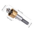 thumbnail image 2 of Uxcell 20mm HSS Hole Saw Drill Bit Titanium Plated for Stainless Steel Alloy Wood, 2 of 5