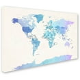 thumbnail image 2 of Trademark Fine Art "Watercolor Political Map of the World" Canvas Art by Michael Tompsett, 2 of 3