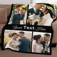 thumbnail image 4 of Custom Blanket with Photos Text Customized Blanket Personalized Flannel Throw Blankets for Adult Kid Birthday Christmas Fathers Mothers Valentines Day Customized Gift Blankets, 4 of 5