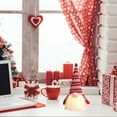 thumbnail image 6 of Light Up Christmas Gnome | LED Tabletop Decor with Warm Glow | Battery Powered Holiday Gnome for Indoor Decor | 10 Inch Red & Gray Festive Decoration, 6 of 7