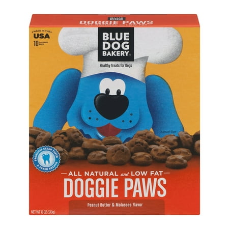 Blue Dog Bakery friandises santé pour chiens Doggie Paws au beurre d'arachide et Mélasse, 18,0 OZ
