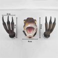 thumbnail image 5 of Velociraptor Statue Wall Resin Mount Dinosaur Head Sculpture Wall Hanging Ornament for Indoor and Ou, 5 of 5
