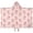 Cow and Heart Pink Pattern, variant on Cow and Heart Green Pattern Hooded Bath Towel Wrap for Teens Ages 3 To 12, Soft Lightweight Quick Dry Microfiber Bath Beach Pool, 60"x35"