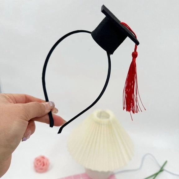 Horivan Graduation Cap Headband for Women Men, Glitter Star Decor Champagne Bottle Topper, Party Photo Booth Prop, Senior College Celebration Gift