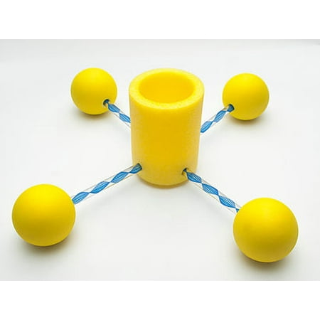 Floozie-Blue Canister with Yellow Floats, Floating Beverage Holder