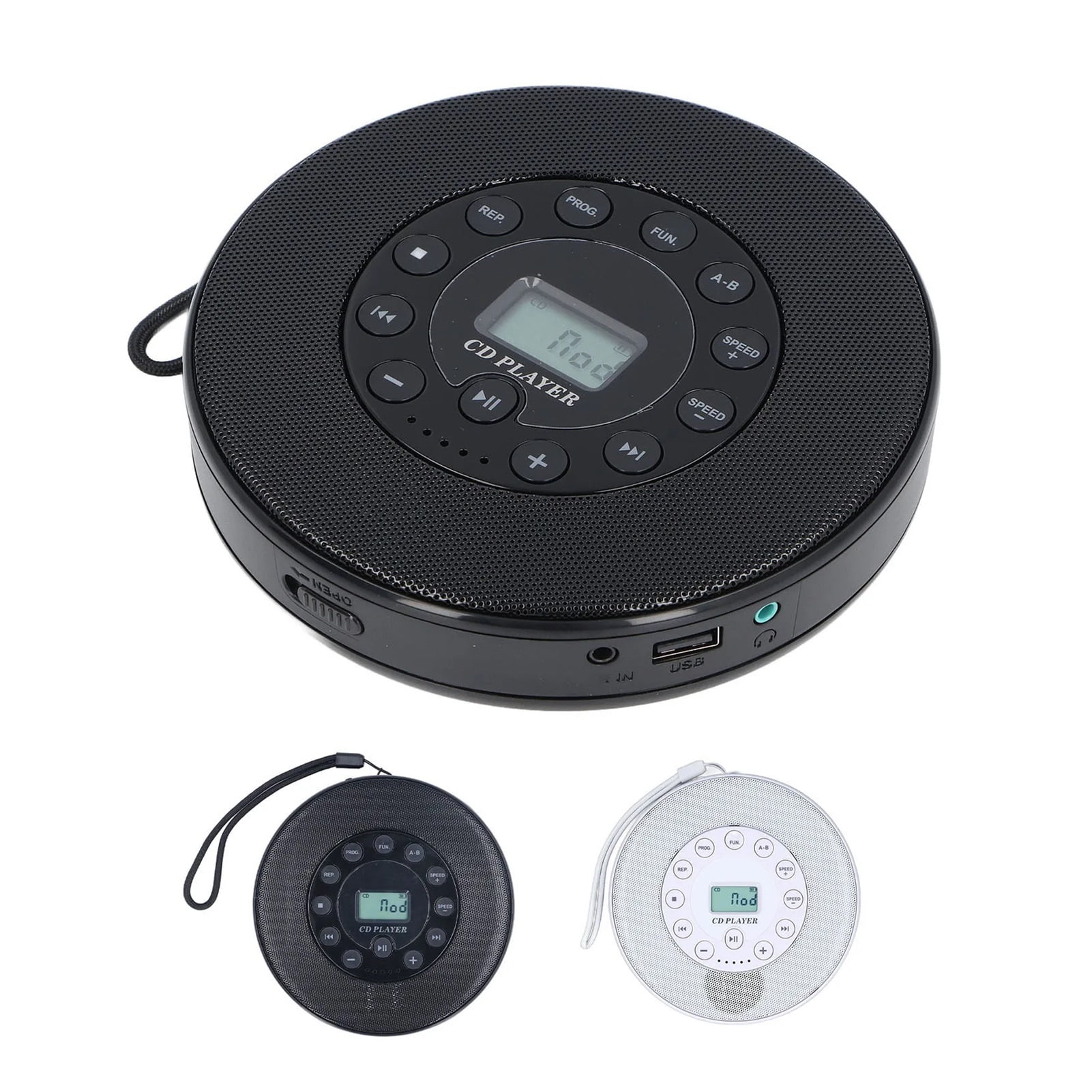 Bluetooth Portable CD Player Rechargeable CD Player Built in Speaker Microphone Memory Playing ABS