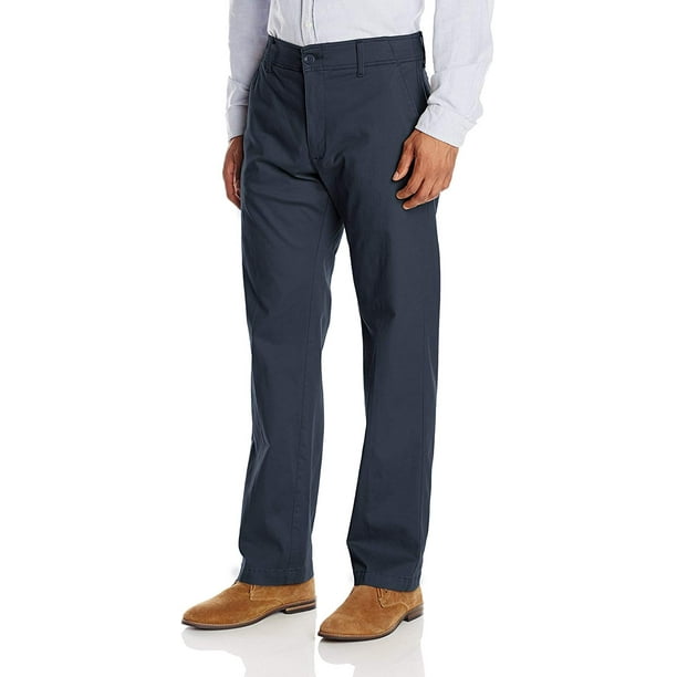 Mens Pants 42x34 Khakis Flat-Front Straight Fit Stretch 42 - Walmart.com