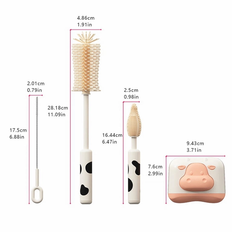 Brush To Wash Baby Bottles LuvLap In -1 Bristle Baby Feeding