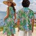 thumbnail image 2 of KUIFORTI Matching Couples Outfits Lightweight Tropical Palm Leaf Casual Beach Vacation Party Shirt Soft and Comfortable for Beach Seaside Lightweight Quick-dry, 2 of 7