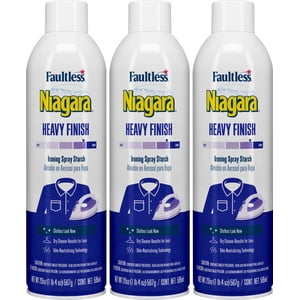 Niagara Heavy Finish Ironing Spray Starch, 3-Pack
