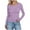 Purple, variant on TTUHYWXI Womens Long Sleeve Stretch Crewneck Ribbed T-Shirt Fitted Casual Basic Tops (Beige, L)
