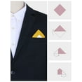 thumbnail image 3 of INSPIRE CHIC Men's Pocket Squares Checkered Print Silky Handkerchief with Solid Trim Yellow One Size, 3 of 4