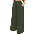 thumbnail image 1 of Pantalones Palazzo Pants EQQZD para mujer, pantalones casuales de cintura alta y pierna ancha, 1 of 6