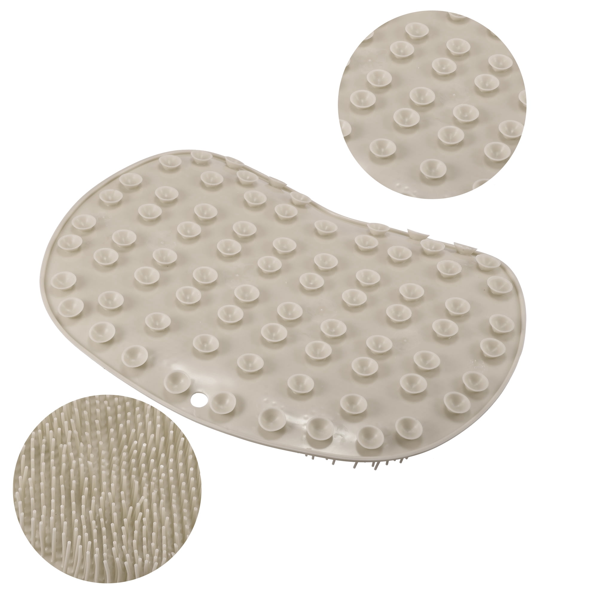 Unique Bargains Foot Clean Massager Scrubber with Suction Cups 11.81"x9.84" Brown
