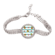 thumbnail image 1 of Sol Río Cristal Flor de piña Pulsera de tobillera de cadena de tenis, joyería de diamantes, 1 of 3