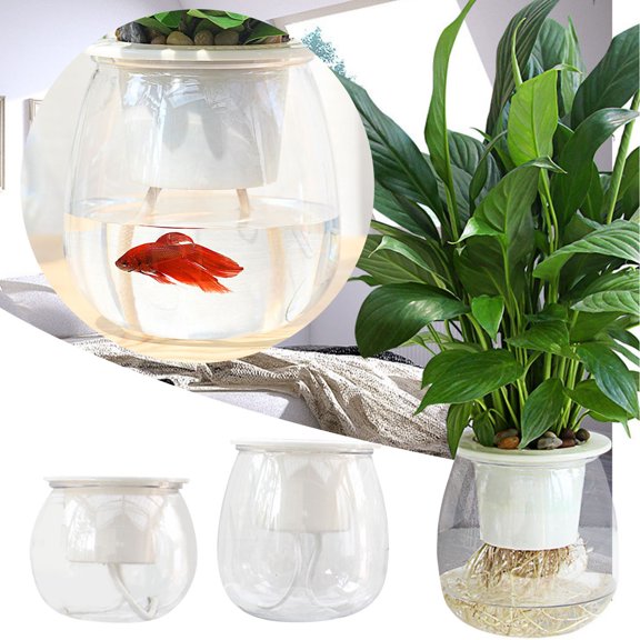 1Pc Hydroponic Flower Pot Clearance! Nomeni Self Watering Planter Violet Pots Clear Plastic Automatic Watering Planter Flower Pot Pot for All House Plants, Garden Decor Promotion Sale!
