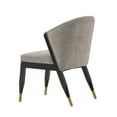 thumbnail image 3 of Manhattan Comfort Ola Dining Chair with Solid Wood Frame in Stone  - Set of 2, 3 of 7