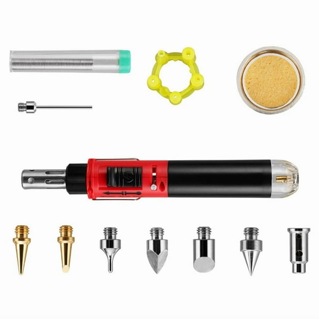 Cordless Gas Soldering Iron Heat Blower Torch Self- Instant Adjustable Flame Control Welding Tool,C