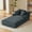 Dark Gray, variant on FFH 78.7" Oversized Chaise Lounge Chair Indoor, Corduroy Upholstered Modern Couch, Comfy Sleeper Sofa for Living Room/Office, No Assembly Required, Dark Gray