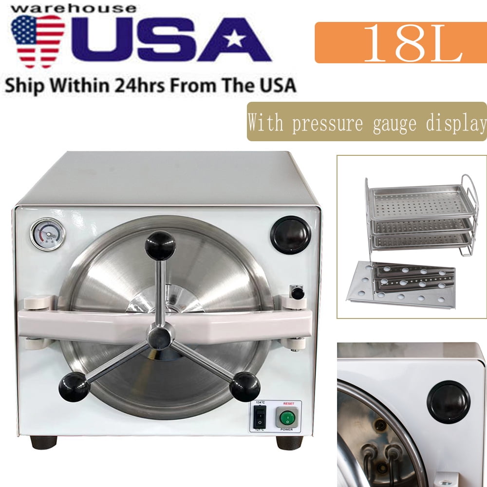 18L Dental Medical Autoclave Sterilizer Vacuum Steam Sterilization Lab